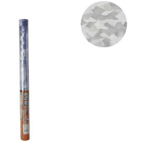 Trade Shop - ROLLE DEKORATIVER 2D-MATTER FENSTERFOLIE 45 CM X 2 M KLEBENDES GLAS 10102 -