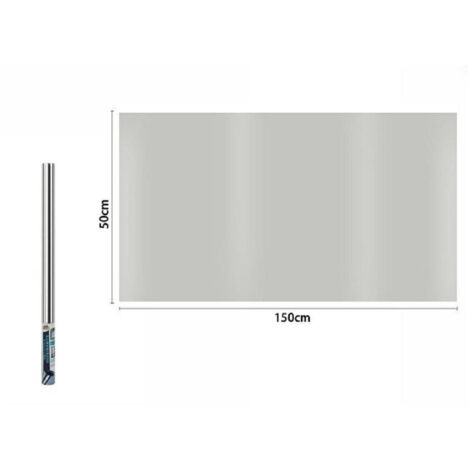 Trade Shop - Rolle Verdunkelungsfolie, grau, 150 x 50 cm, selbstklebend, Glas 70873 -