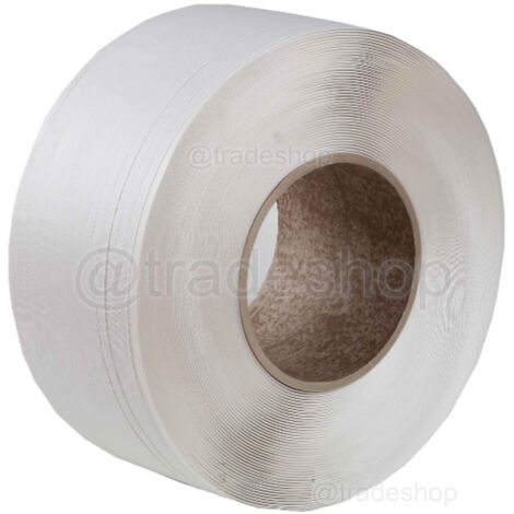 Trade Shop - Rollo De 2000 Mt De Fleje Plástico De Polipropileno 15mm X 0.50 Para Embalaje -