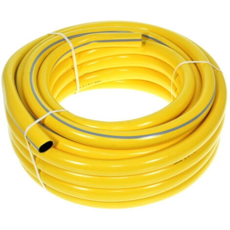 Trade Shop - Rollo De Manguera De Riego De 3 Capas Red De Agua Amarillo Euro -     -1" - 25 Metros  -