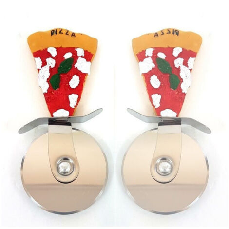 Trade Shop - Rotella Tagliapizza Taglia Pizza Decorata Trancio Pizza Souvenir -