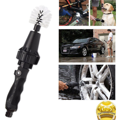 Trade Shop - ROTIERENDE BÜRSTE WASSER SAUBER MOTORRAD AUTO FAHRRAD FELGENREINIGUNG BRUSHHERO -
