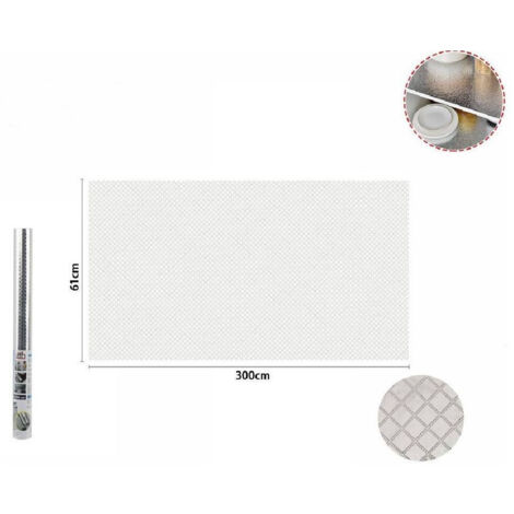 TRADE SHOP - Rotolo Adesivo Alluminio 61cmx3mt Per Cassetti Mobili Armadi Parati Cucina 70506 -