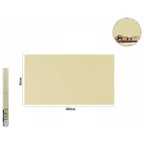 TRADE SHOP - Rotolo Pellicola Adesiva Colore Giallo 45cmx5mt Per Mobili Carta Da Parati 71127 -