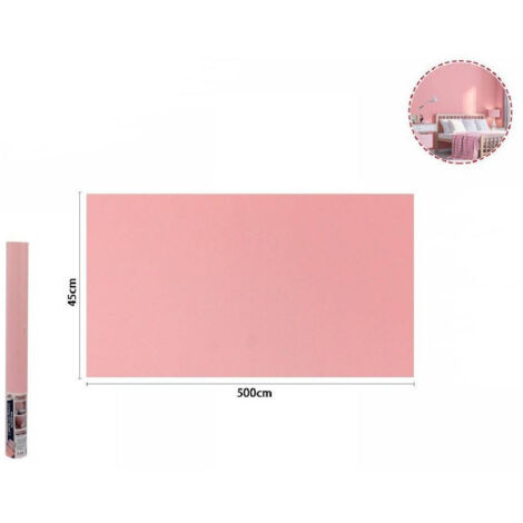 TRADE SHOP - Rotolo Pellicola Adesiva Colore Rosa 45cm X 5mt Per Mobili Carta Da Parati 71124 -