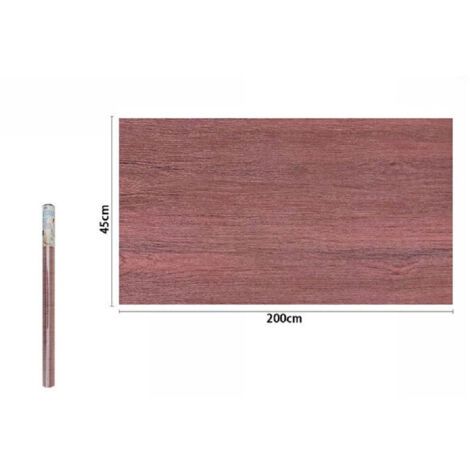 Trade Shop - Rotolo Pellicola Adesiva Per Parete Effetto Legno 45cmx2mt Mobili Cassetti 71250 -