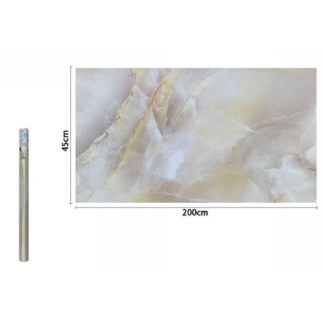 Pellicola Adesiva Granito Marrone 45 cm x 2 mt in vinile effetto marmo per  interni