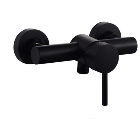 TRADE SHOP - Rubinetto Bagno Moderno Nero Opaco Miscelatore Orientabile Cabina Doccia 87394 -