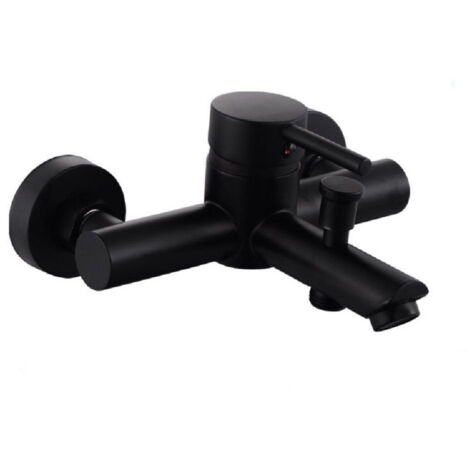 Trade Shop - RUBINETTO BAGNO ULTRA MODERN NERO OPACO MISCELATORE ORIENTABIEN FÜR VASCA 87395 -