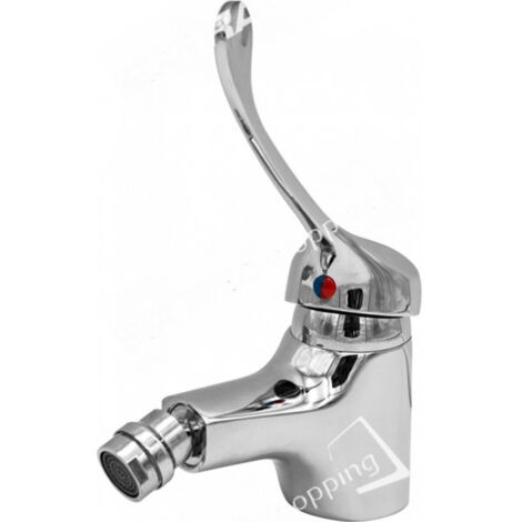 Trade Shop - Rubinetto Miscelatore Bidet Con Comando A Gomito Leva Lunga Clinica Per Disabili -