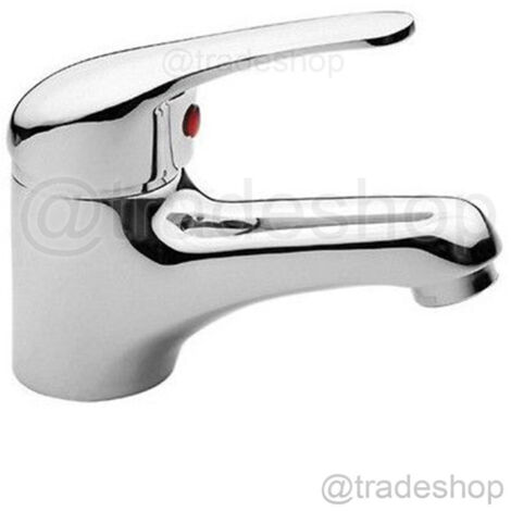 TRADE SHOP - Rubinetto Miscelatore Cromato Casa Bagno Lavabo Completo Di Kit Montaggio 1021-2 -