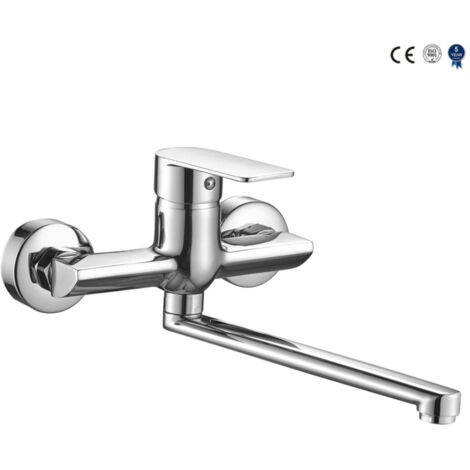 TRADE SHOP - Rubinetto Miscelatore Lavello Monocomando Moderno Cromato Classico Cube 87120 -