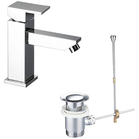 Trade Shop - Rubinetto Miscelatore Quadrato Piletta Esy69022 Firenze Bagno Rubinetteria -