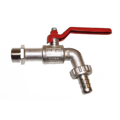 Trade Shop - Rubinetto Sfera Di Erogazione 1/2 Pollice Con Portagomma Leva Maniglia -