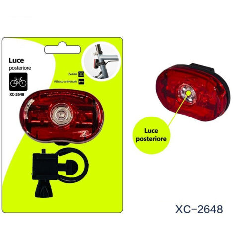 Trade Shop - Rücklicht-Bike-Light-Fahrrad-Universalangriff mit Haken XC-2648 -
