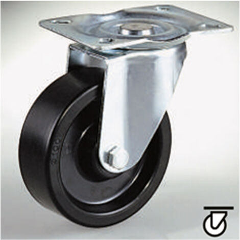 Trade Shop - Rueda De Nylon Negro Con Placa Dp Cebora Diametro 30 40 50 60 80 - -80 Mm -