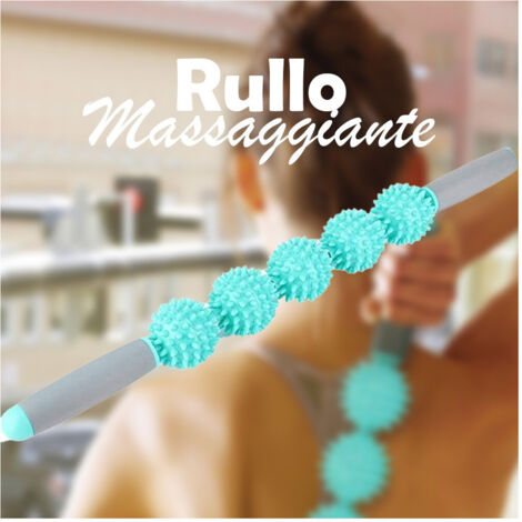 TRADE SHOP - Rullo Bastone Massaggio Muscolare 45.5cm Gambe, Schiena, Migliora Circolazione -