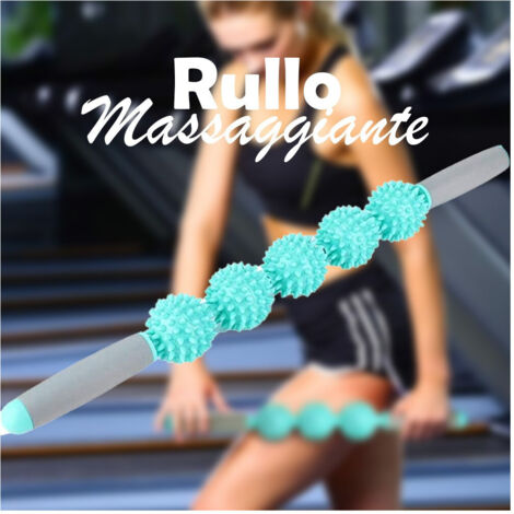TRADE SHOP - Rullo Bastone Massaggio Muscolare 54cm Per Gambe, Schiena, Migliora Circolazione -