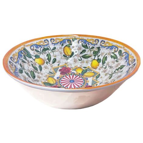 Trade Shop - RUNDE SCHÜSSEL, SALATSCHÜSSEL, SIZILIANISCHER WAGEN, TISCH, ZENTRUM, DEKORATION, DURCHM. 21 CM -