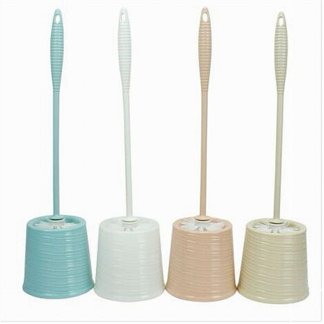 Trade Shop - Runder, bunt gestreifter Toilettenbürstenhalter für Badezimmer, WC, Toilette mit Bürste 79300 -