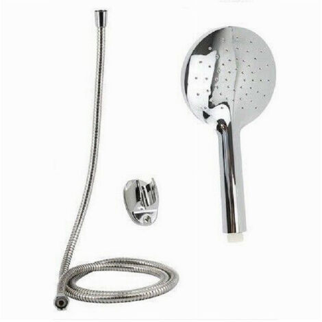 Trade Shop - Rundes Duschset, Duschkopf mit 1,8 m langem Riemen, Badezimmerhalterung 59228 -