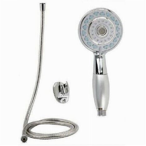 Trade Shop - Rundes Duschset, Duschkopf mit 1,8 m langer Kabelhalterung, 59219 Badezimmer -
