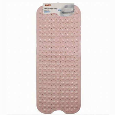 Trade Shop - RUTSCHFESTE BADEMATTE 100 X 40 CM PVC DUSCHMATTE 79739 ROSA -