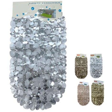 Trade Shop - Rutschfeste Matte, Steine-Design, für Bad, Dusche, 68 x 35 cm, 59310 -