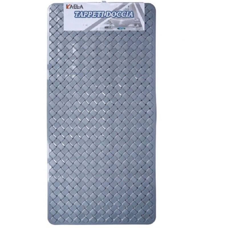 Trade Shop - graue gewebte rechteckige anti-rutsch-matte für badezimmer dusche 38X77CM 87888 -