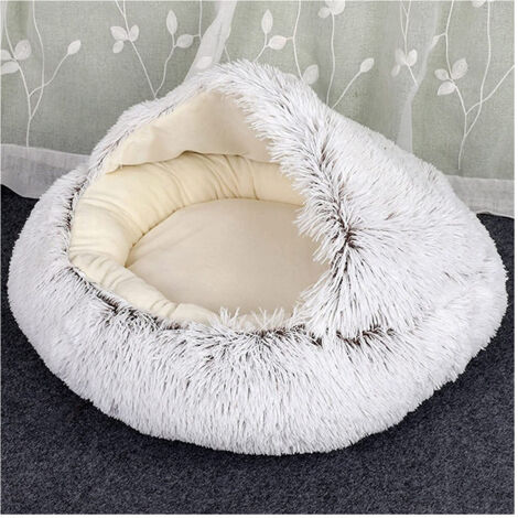 Trade Shop - SACCO PELO SEMI CHIUSO PELLICCIA MORBIDO FÜR CANI MARRONE 65CM -