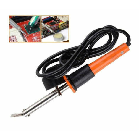 TRADE SHOP - Saldatore A Stilo Con Punta Curva Stagno 40w Elettrico Saldatura Fili Cavi 92292 -
