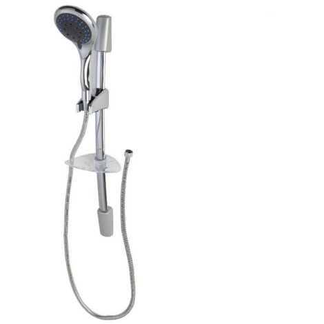 Trade Shop - SALISCENDES ASTA CON SOFFIONE DOCCIA 5 FUNZIONI CROMO BAGNO DOCCIA VASCA -