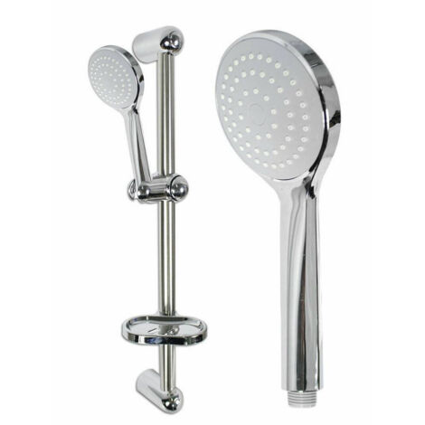 TRADE SHOP - Saliscendi Doccia Tubo Con Soffione Doccetta Asta Colonna Con Portasapone 69135 -