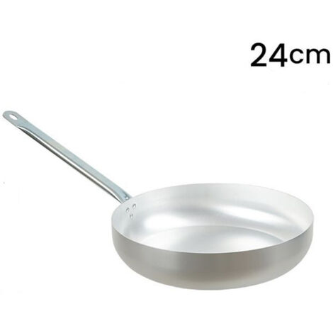 Trade Shop - SALTAPASTA PADELLA IN ALLUMINIO CON MANICO METALLO Ø20-22-24 CM UTENSILE PER CUCINA -     -durchmesser 24cm  -