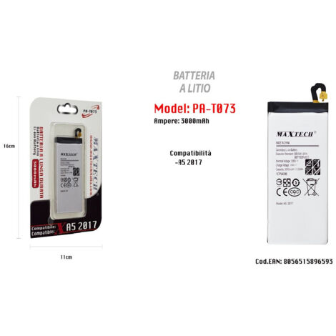 Trade Shop - Samsung 3000mah Smartphone Smartphone Batería Para Galaxy A5 2017 Maxtech Pa-t073 -