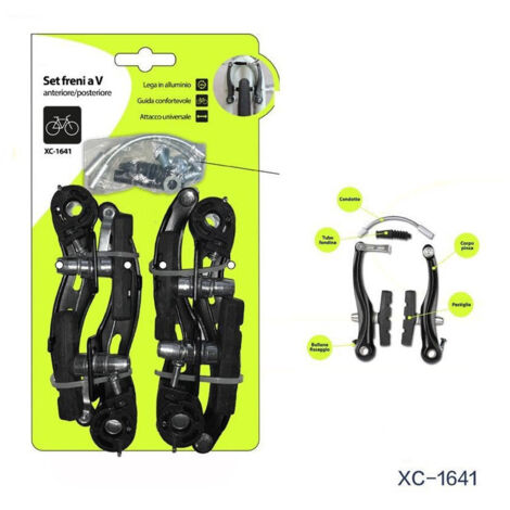 Trade Shop - Satz von V-Rail-Bremsen Aluminiumlegierungs-Bike-Bremssattel XC-1641 -