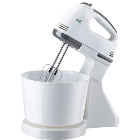 TRADE SHOP - Sbattitore Elettrico Con Ciotola Fissa 2 Litri Mixer 200w 4 Fruste 7 Velocita' -