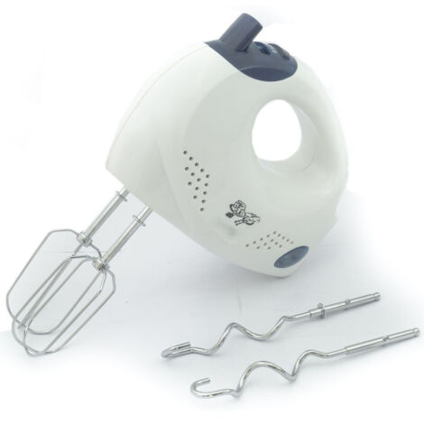 Trade Shop - Sbattitore Elettrico Mixer Con Fruste In Acciaio A 6 Velocità Ganci Impastatori -