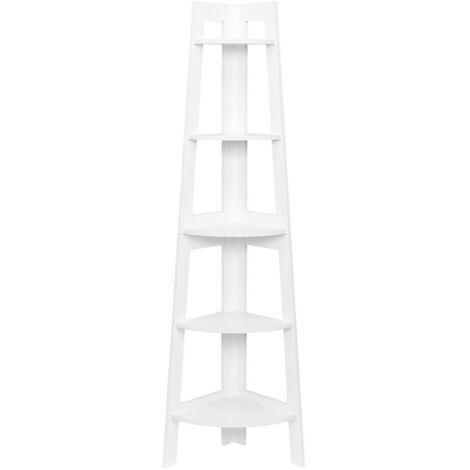 Trade Shop - SCAFFALE ANGOLA 5 RIPIANI MOBILE IN LEGNO FÜR BIANCO COLOUR CASE -