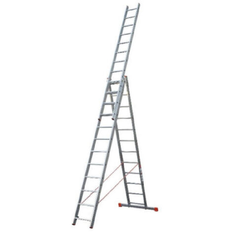 Trade Shop - Scala Tripla Trasformable 3 Elementos En Sfilo O Cavalletto Modula -     3x9 Pasos