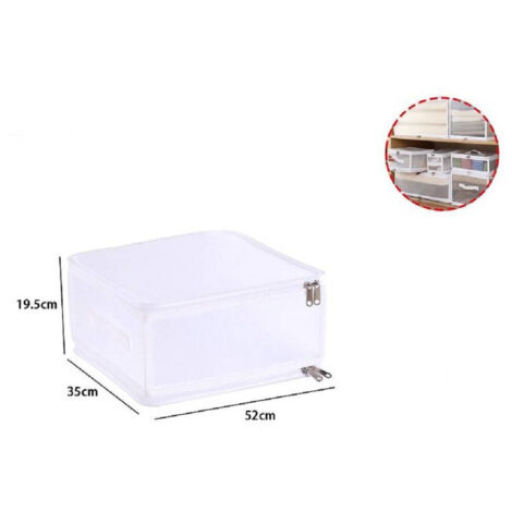 Trade Shop - Scatola Salvaspazio Portatutto Contenitore Organizer Armadi 52x35x19.5 Cm 59975 -