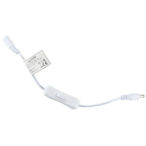 Trade Shop - SCHALTER FÜR LED-STREIFENANSCHLUSS DC 12V-24V 12A-TASTE S-12V-02 -      Weiß