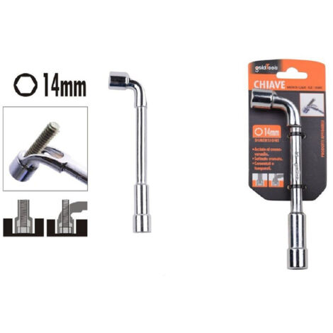 Trade Shop - SCHLÜSSEL TYP L STECKSCHLÜSSEL 14MM SECHSKANTMUND CHROM VANADIUM STAHL 91622 HARDWARE -