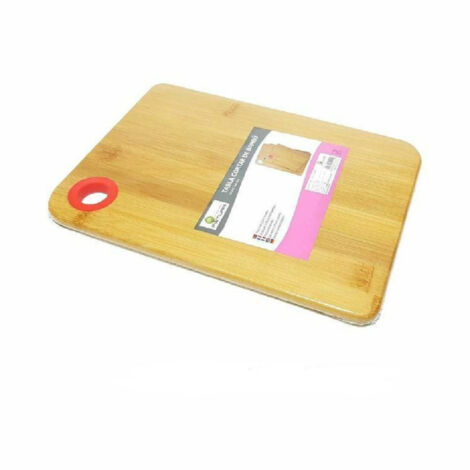 Trade Shop - SCHNEIDEBRETT AUS NATURHOLZ ZUM SCHNEIDEN VON GEMÜSE, SALAMI, FLEISCH, BAMBUS, 25 X 18 CM -