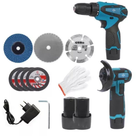 Trade Shop - Schraubendreher-Set + Flex 18V Batteriewinkelmühle mit Zubehör -