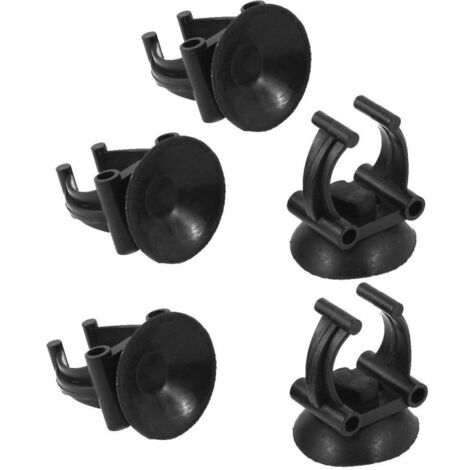 Trade Shop - Schwarze Saugnapf 8 Stück Clip 3cm Tube Eden6433 Aquariumsaugbecherhalter Pumpe -
