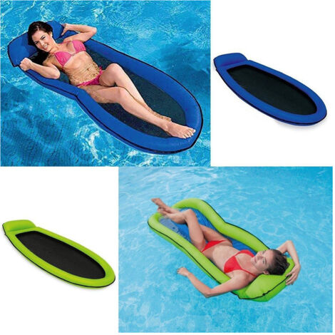 Trade Shop - SCHWIMMENDE HÄNGEMATTE AUFBLASBARE WASSERMATRATZE 178X94CM VERSCHIEDENE FARBEN 58836 -
