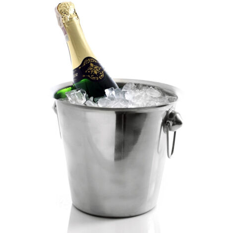 TRADE SHOP - Secchiello Portaghiaccio In Acciaio Per Champagne Vino Spumante Ice Bucket -