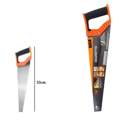 TRADE SHOP - Seghetto Segaccio Per Legno 16" 53 Cm Sega A Mano Taglio Lama In Acciaio 07971 -