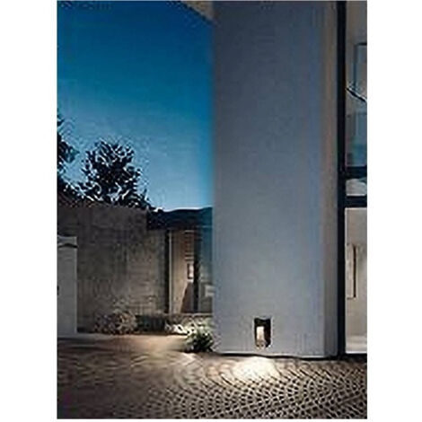 TRADE SHOP - Segnapasso Da Esterno Faretto 12 Watt Ip65 Nero Luce Calda Fredda Naturale Es62 - -Bianco Naturale      -
